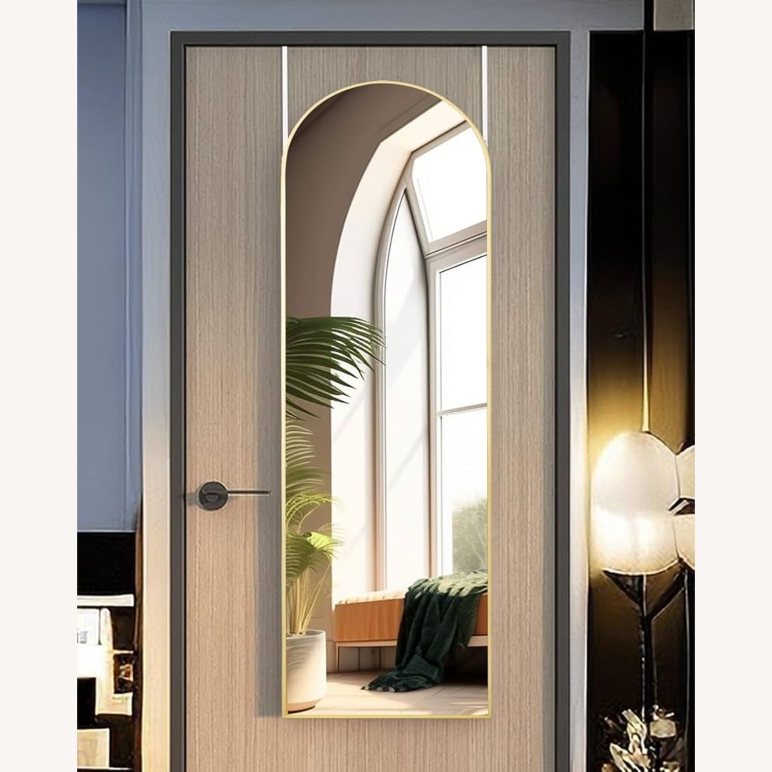 Amazon Over The Door Hanging Mirror  Gold Frame - image-7