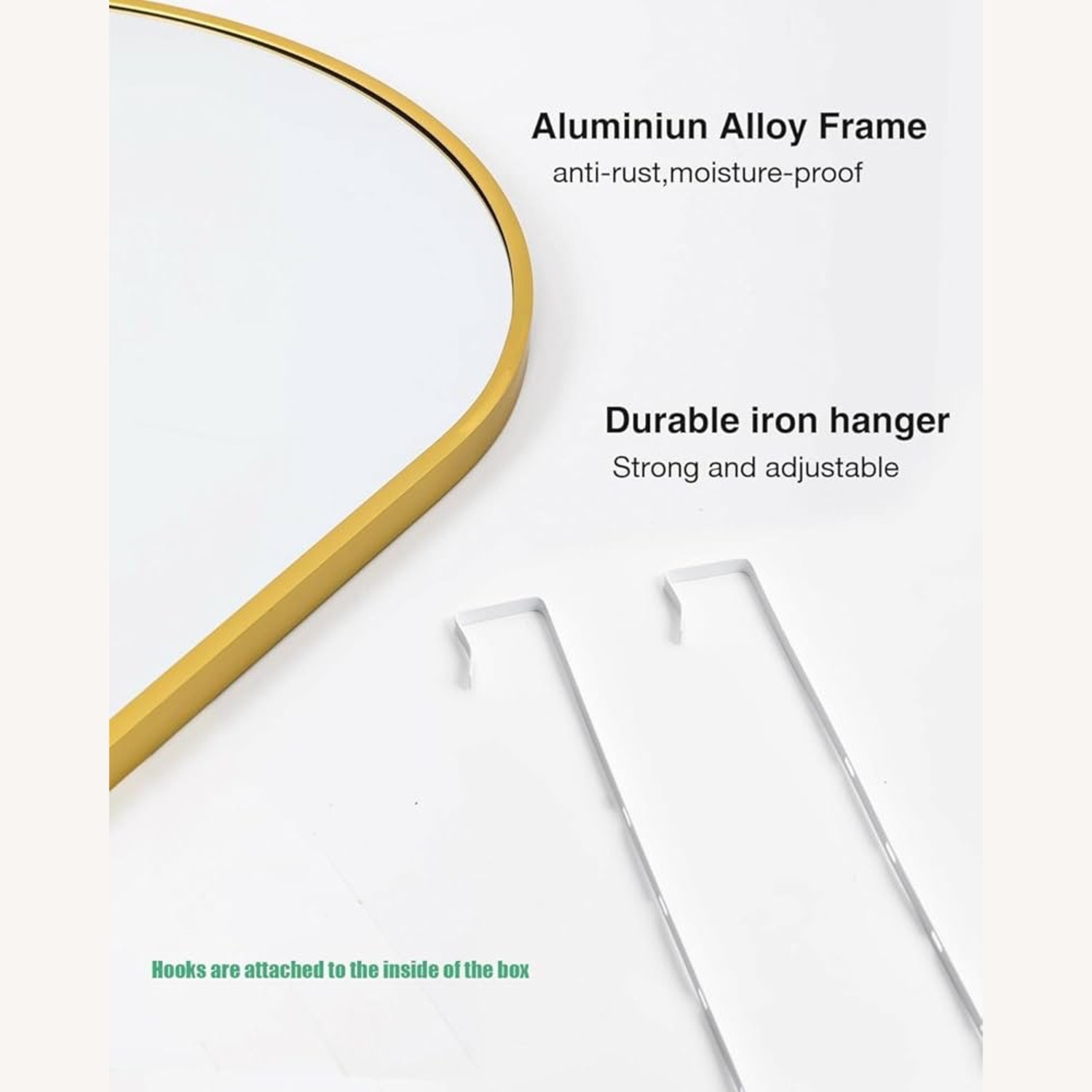 Amazon Over The Door Hanging Mirror  Gold Frame - image-6