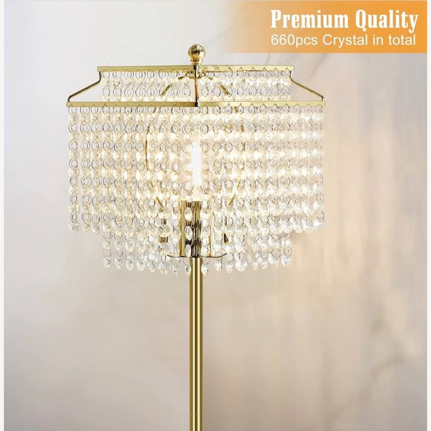 Amazon Gold Crystal Lamp  - image-5
