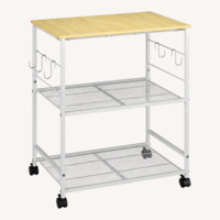 Amazon White Wood Bar Cart