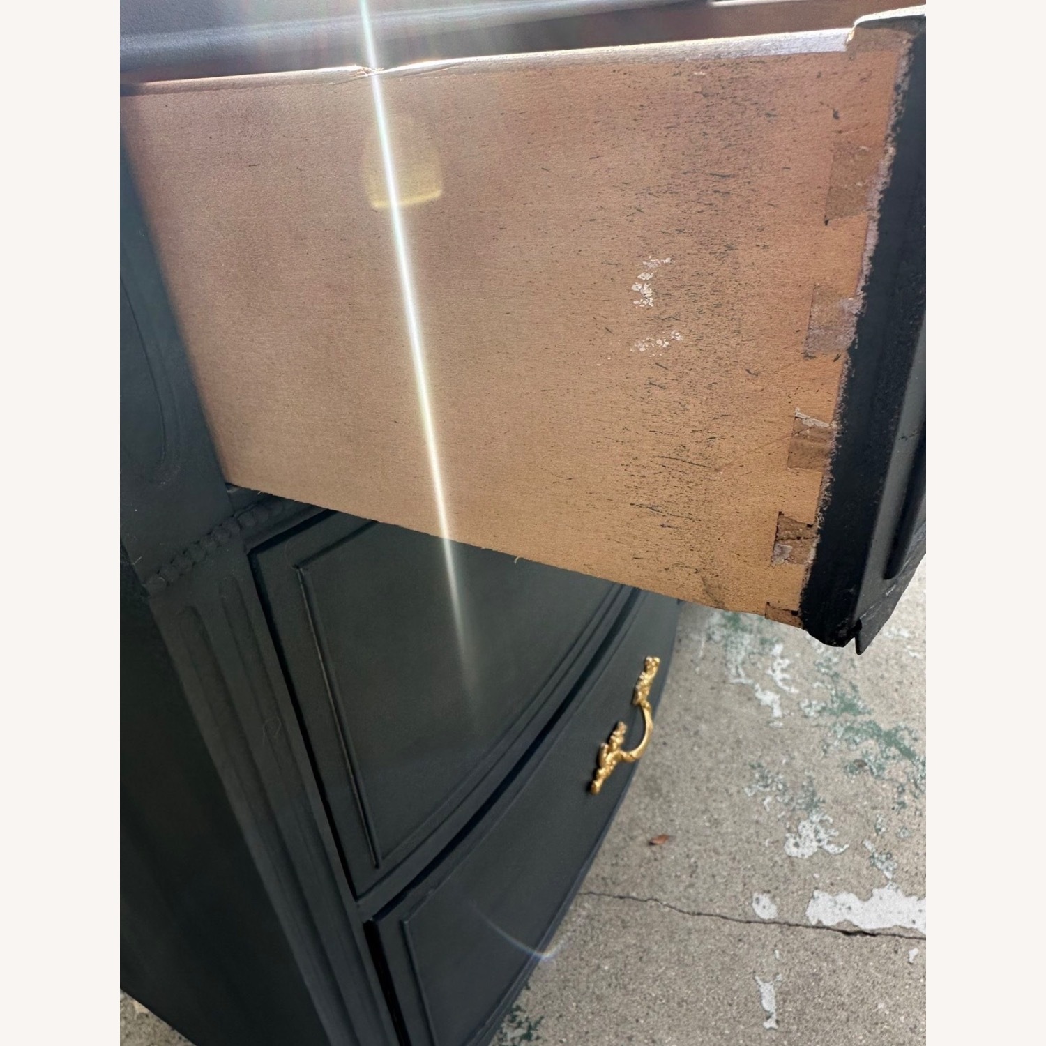 Antique Blue Wood Dresser - image-3