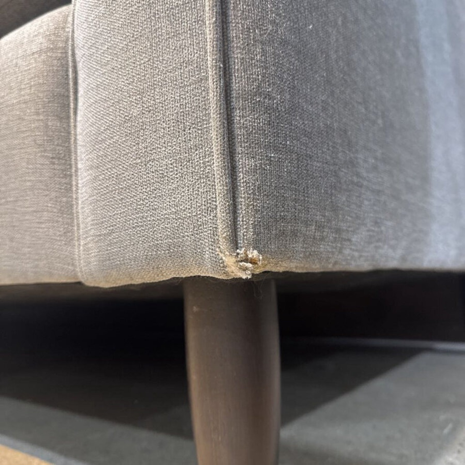 Ethan Allen MCM Upholstered Track Arm Sofa Gray - image-2