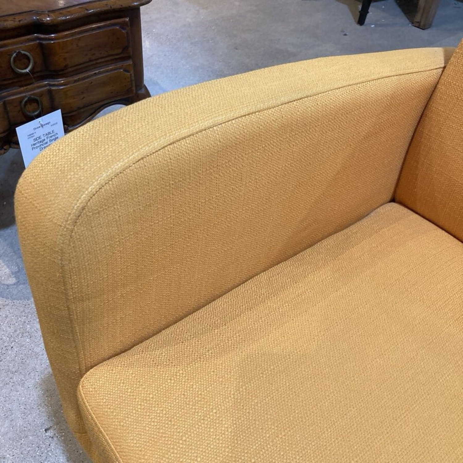 Modern Tufted Back Chair Yellow - image-6