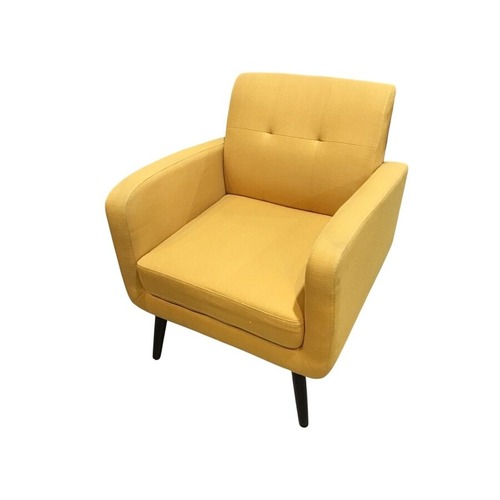 Used Modern Tufted Back Chair Yellow for sale on AptDeco