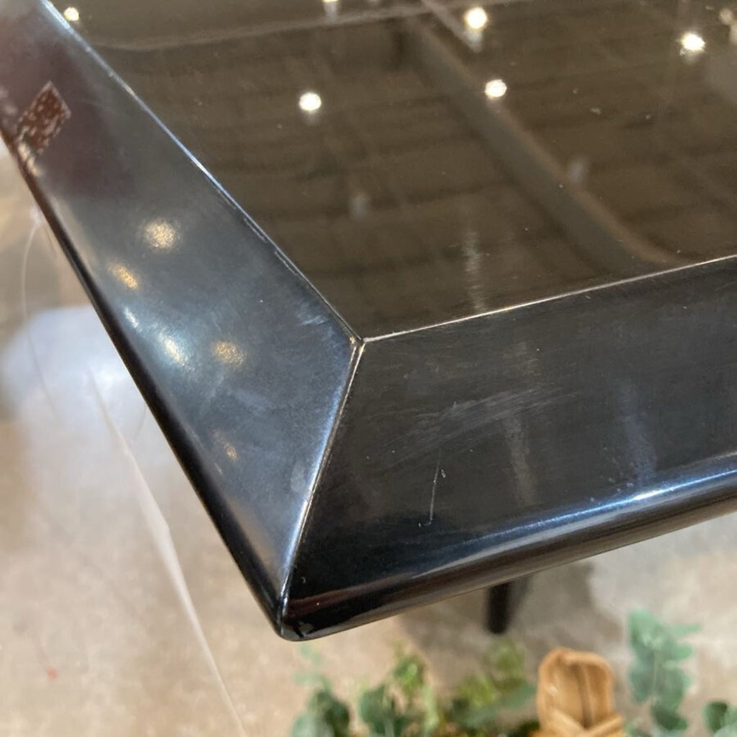 Modern Rectangular Lacquer w 19.5" Leaf Table - image-11