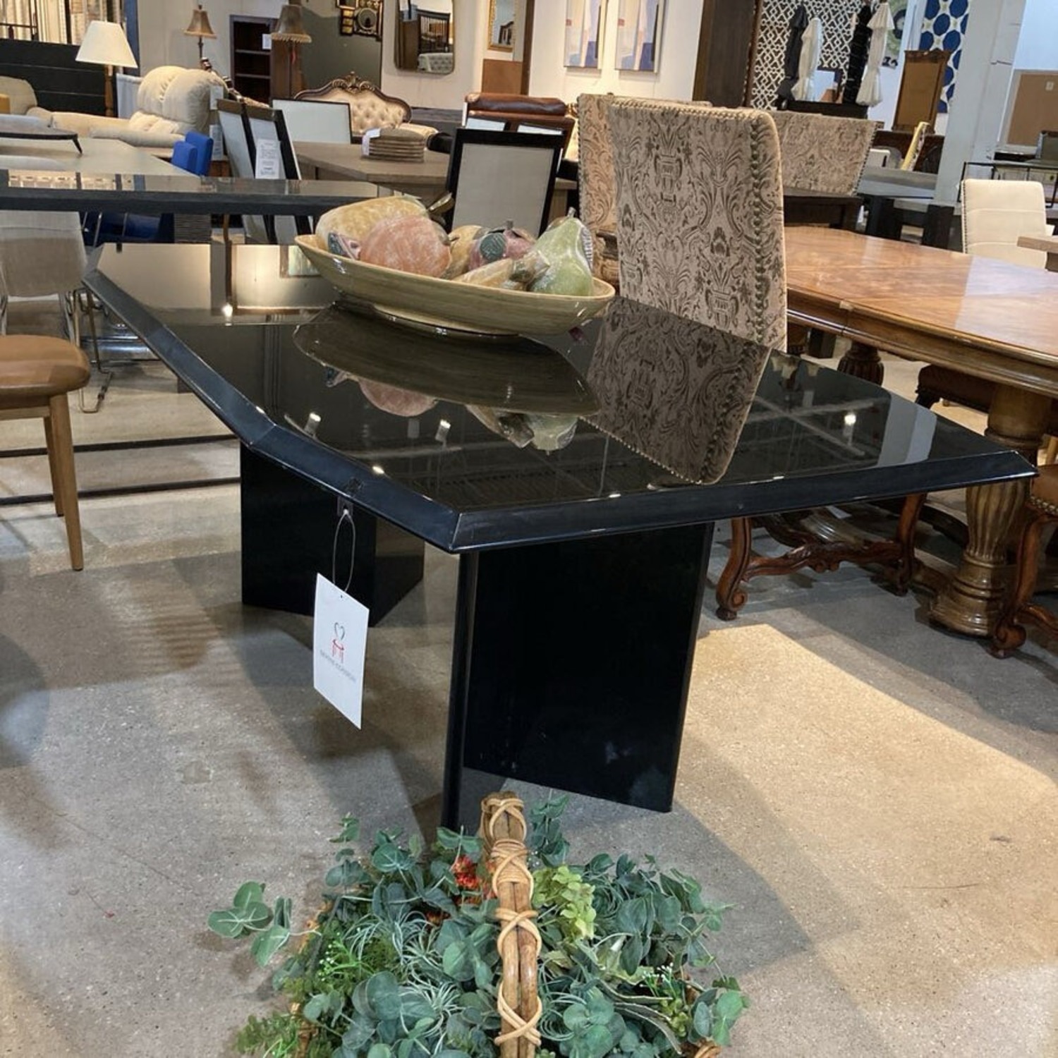 Modern Rectangular Lacquer w 19.5" Leaf Table - image-2