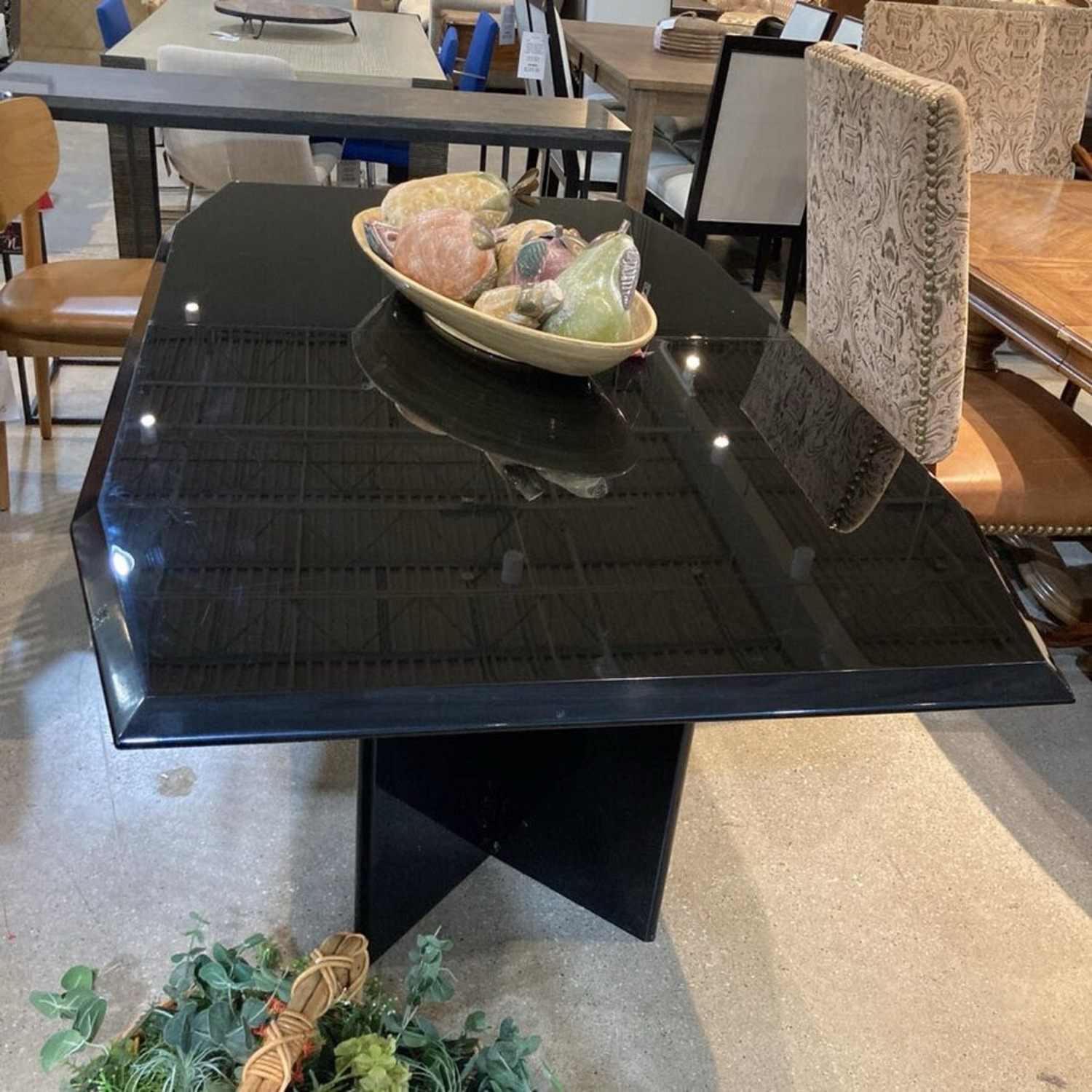 Modern Rectangular Lacquer w 19.5" Leaf Table - image-3