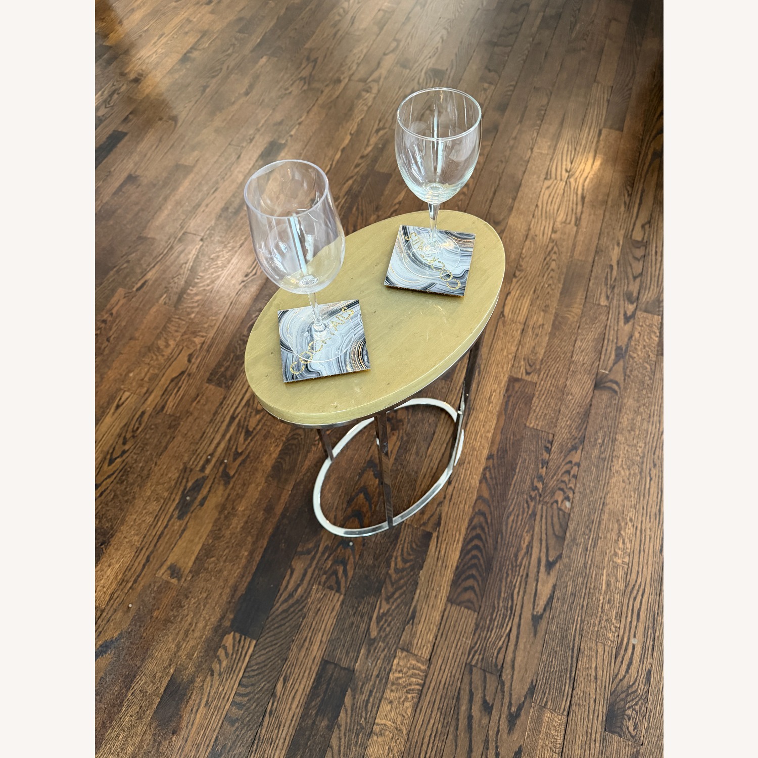 Interlude Home Oval Green Side Table - image-7