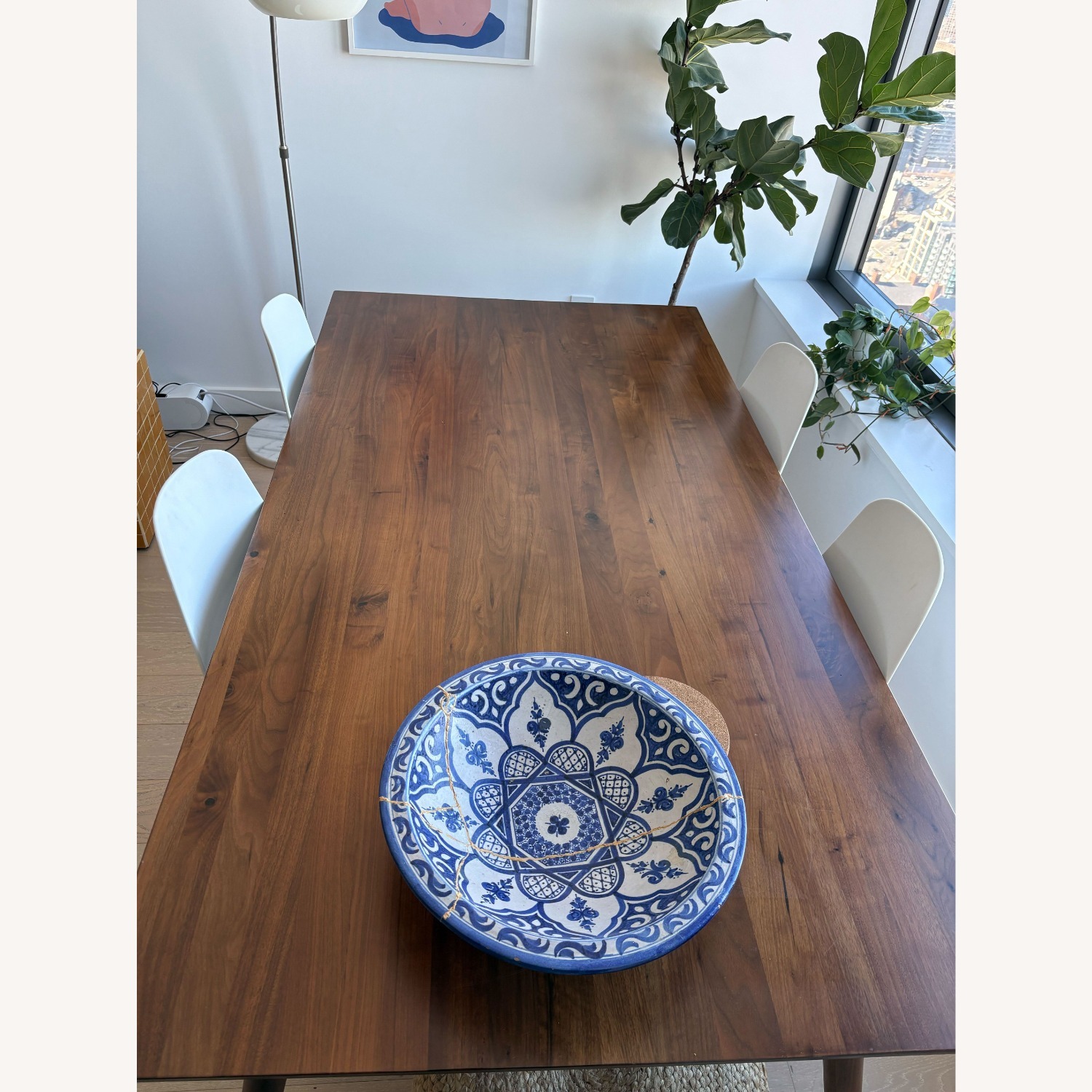 Article Seno Dark Brown Wood Dining Table - image-3