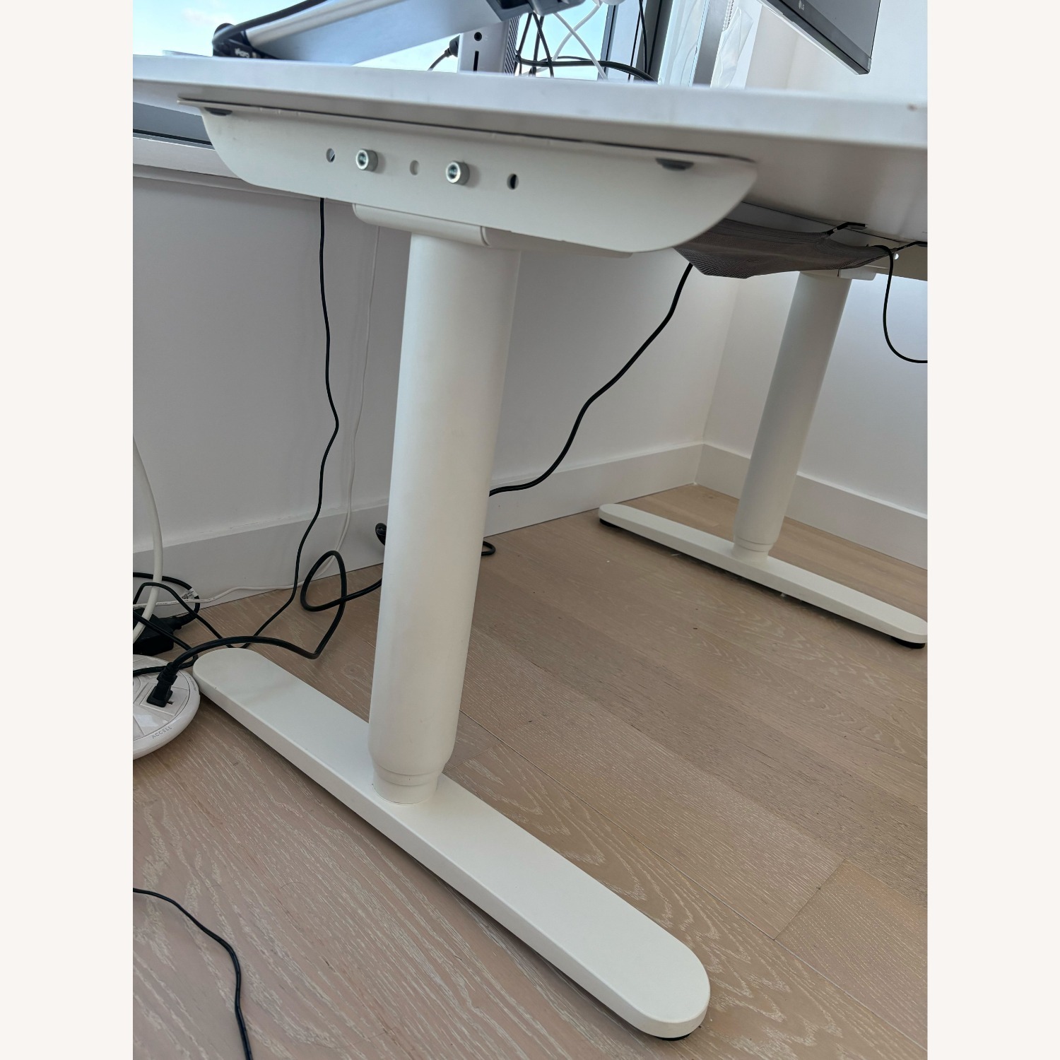 IKEA BOLLSIDAN White Metal Desk - image-3