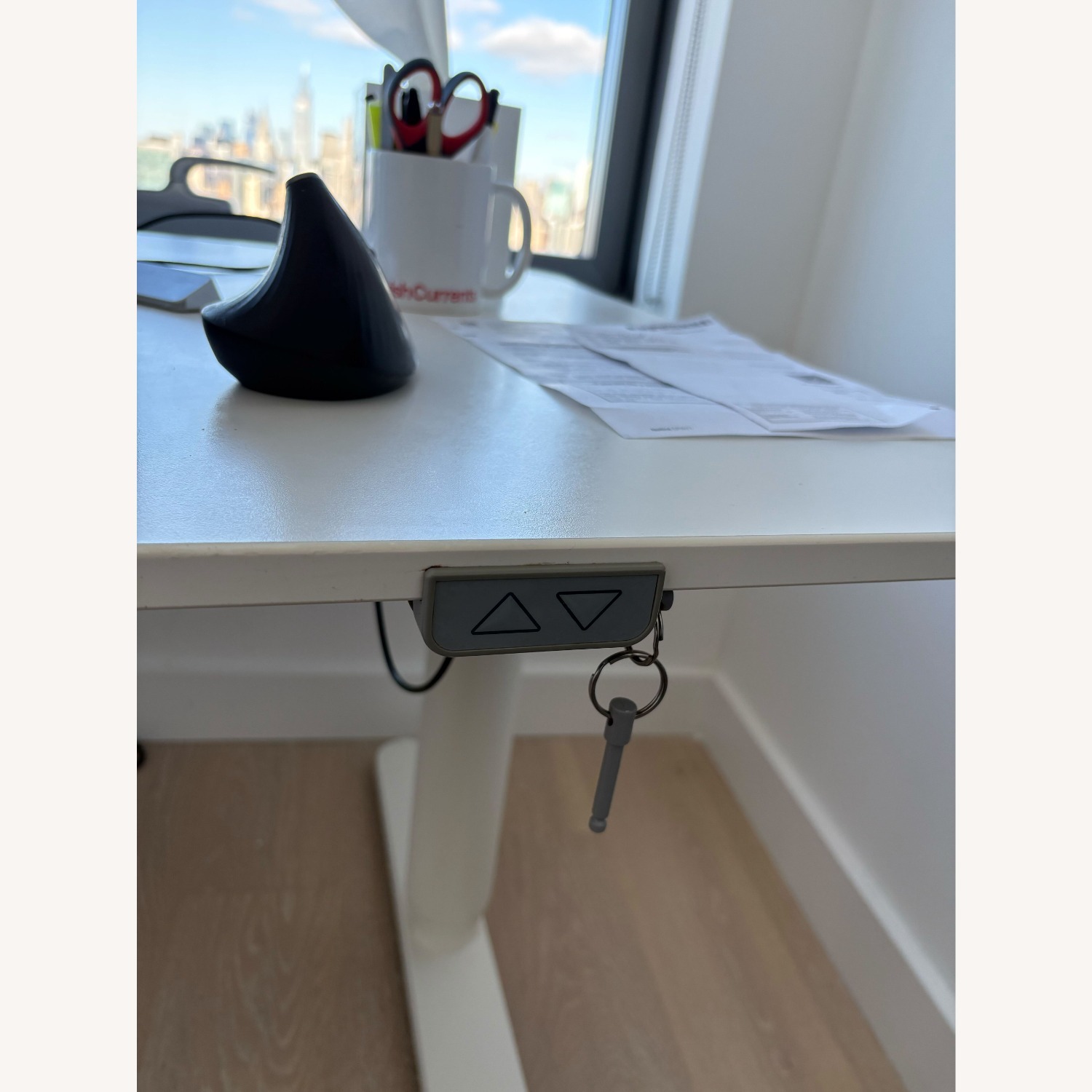 IKEA BOLLSIDAN White Metal Desk - image-2