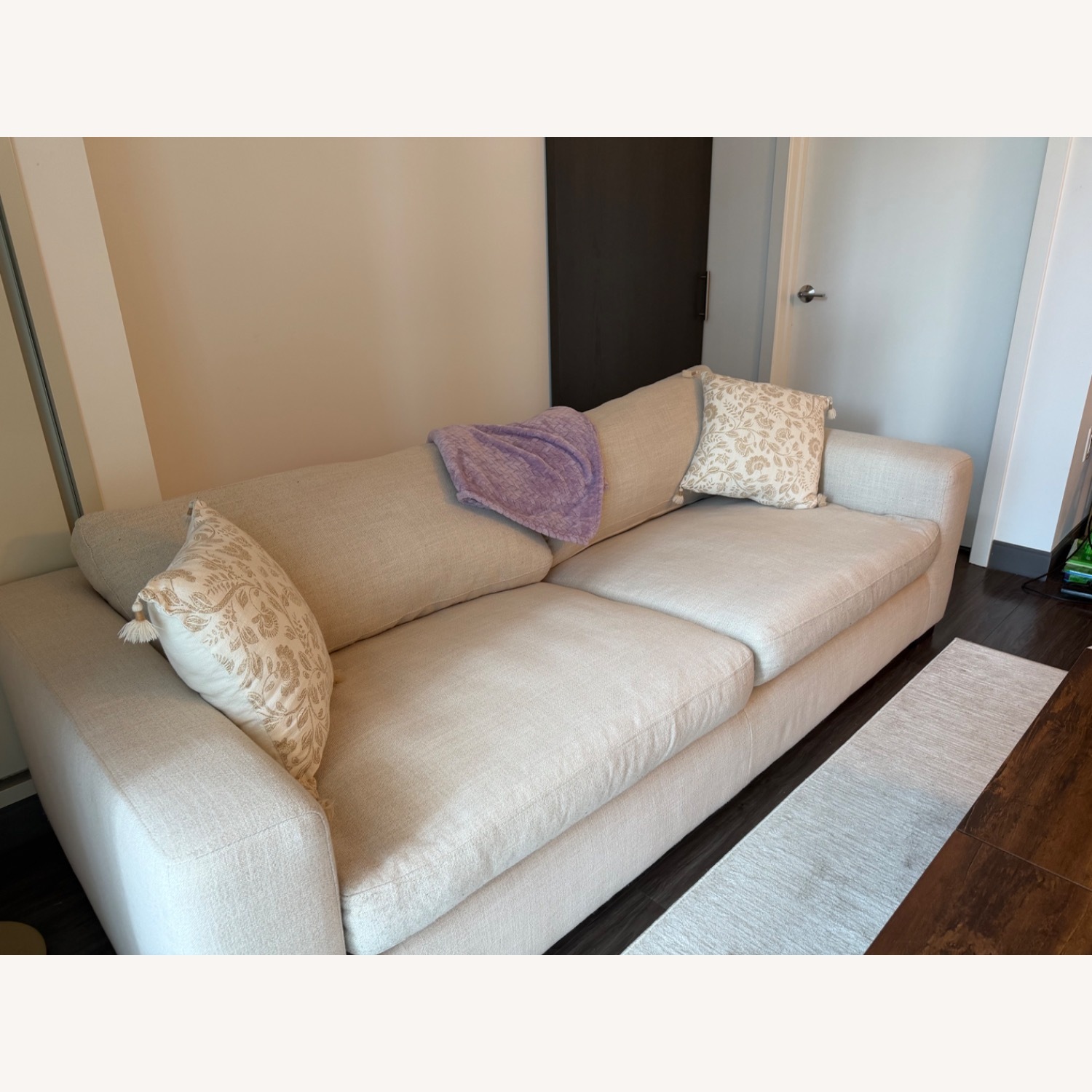 Amazon Stone & Beam Westview Extra Deep Down Filled Couch, 89"W Sofa, Cream - image-3