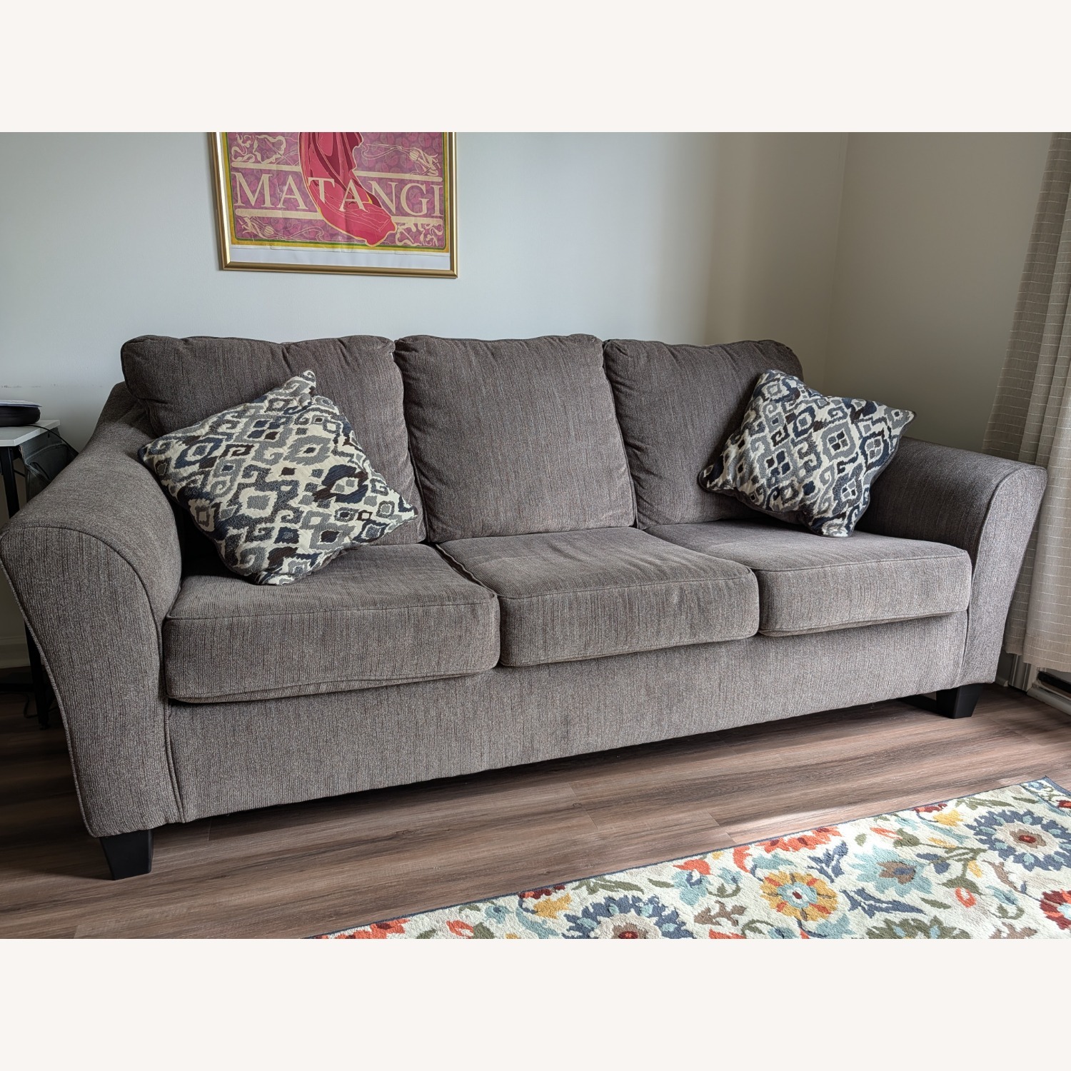 Ashley Furniture Nemoli Dark Gray 3+ Seater Sofa - image-2