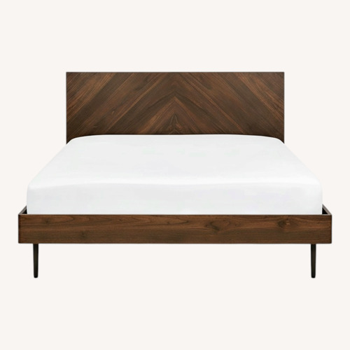 Used Article Dark Brown Wood King Bed for sale on AptDeco