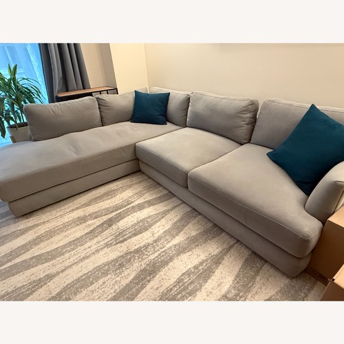 Used West Elm Haven Light Gray 2 Piece Sectional for sale on AptDeco