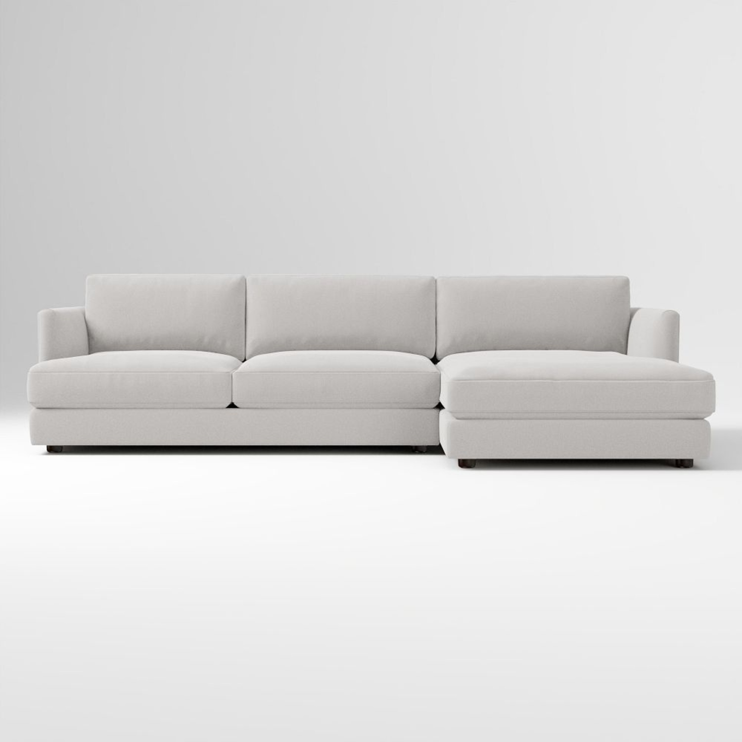West Elm Haven Light Gray 2 Piece Sectional - image-4