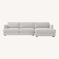 West Elm Haven Light Gray 2 Piece Sectional