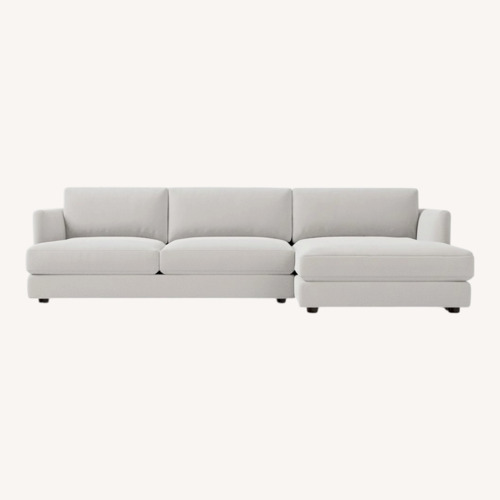 Used West Elm Haven Light Gray 2 Piece Sectional for sale on AptDeco