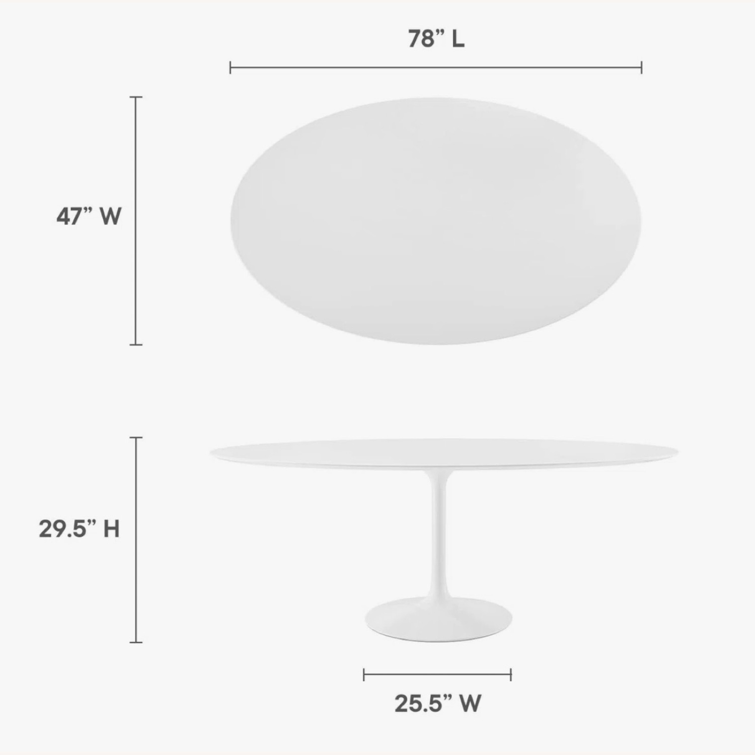Modway Lippa White Dining Table - image-6