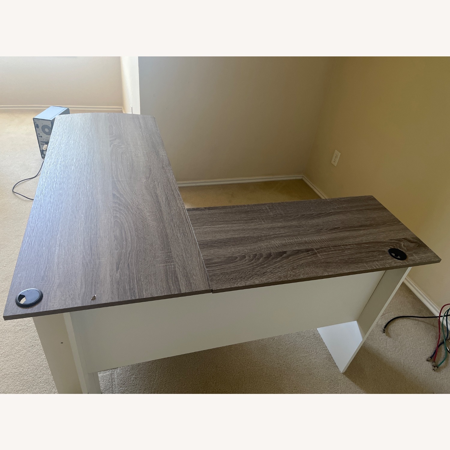 Light Brown Wood Desk - image-1
