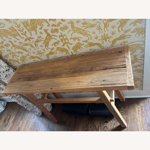 Used Reclaimed Natural Wood Side Table for sale on AptDeco