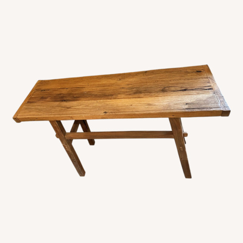 Used Reclaimed Natural Wood Side Table for sale on AptDeco