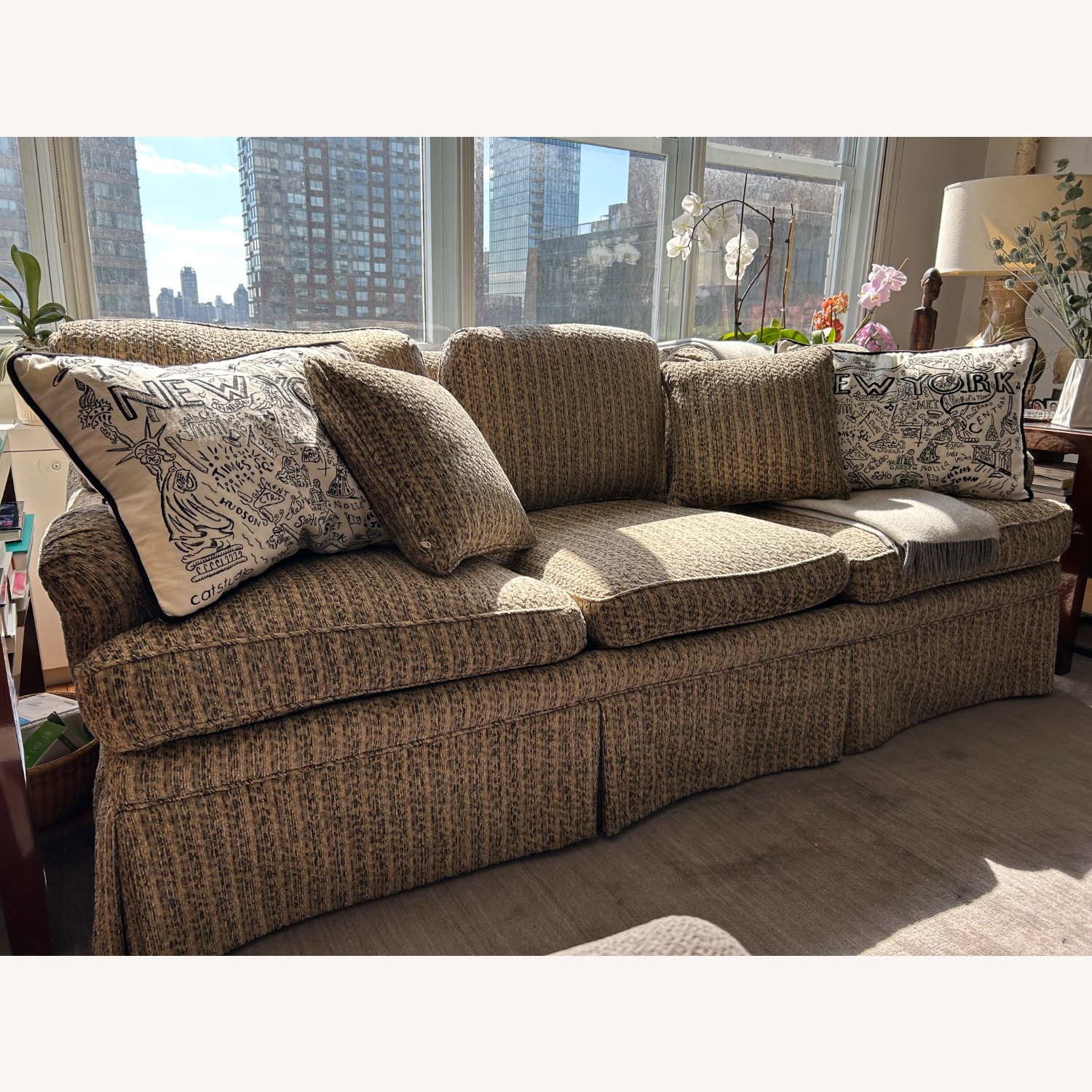 Custom Made Velvet 3-seater Sofa - image-2