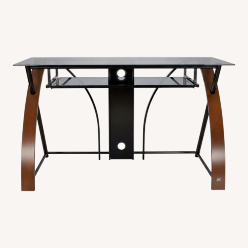 Used Bell'O Espresso/Black Computer DeskW KeyboardTray for sale on AptDeco