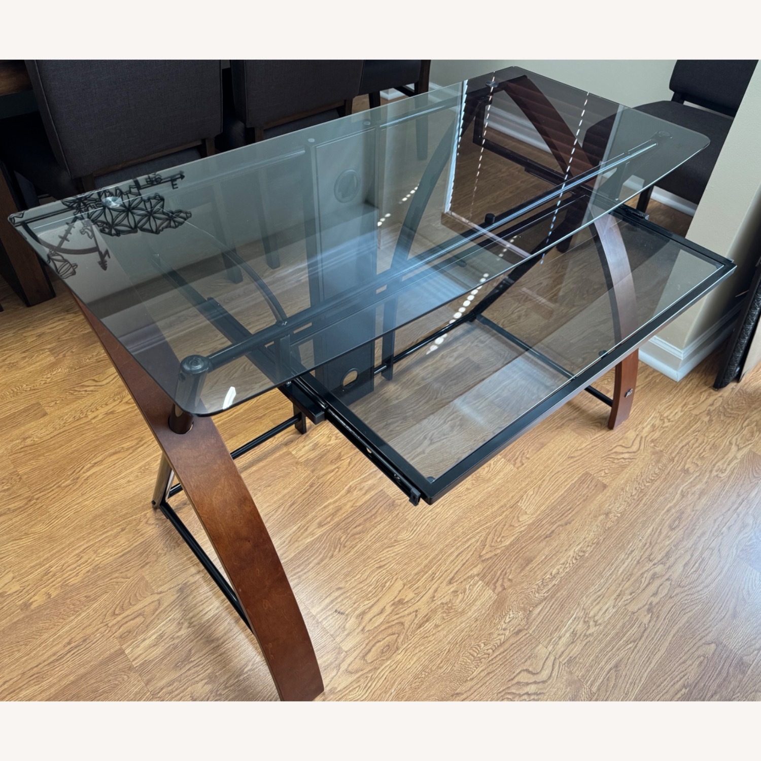 Bell'O Espresso/Black Computer DeskW KeyboardTray - image-2