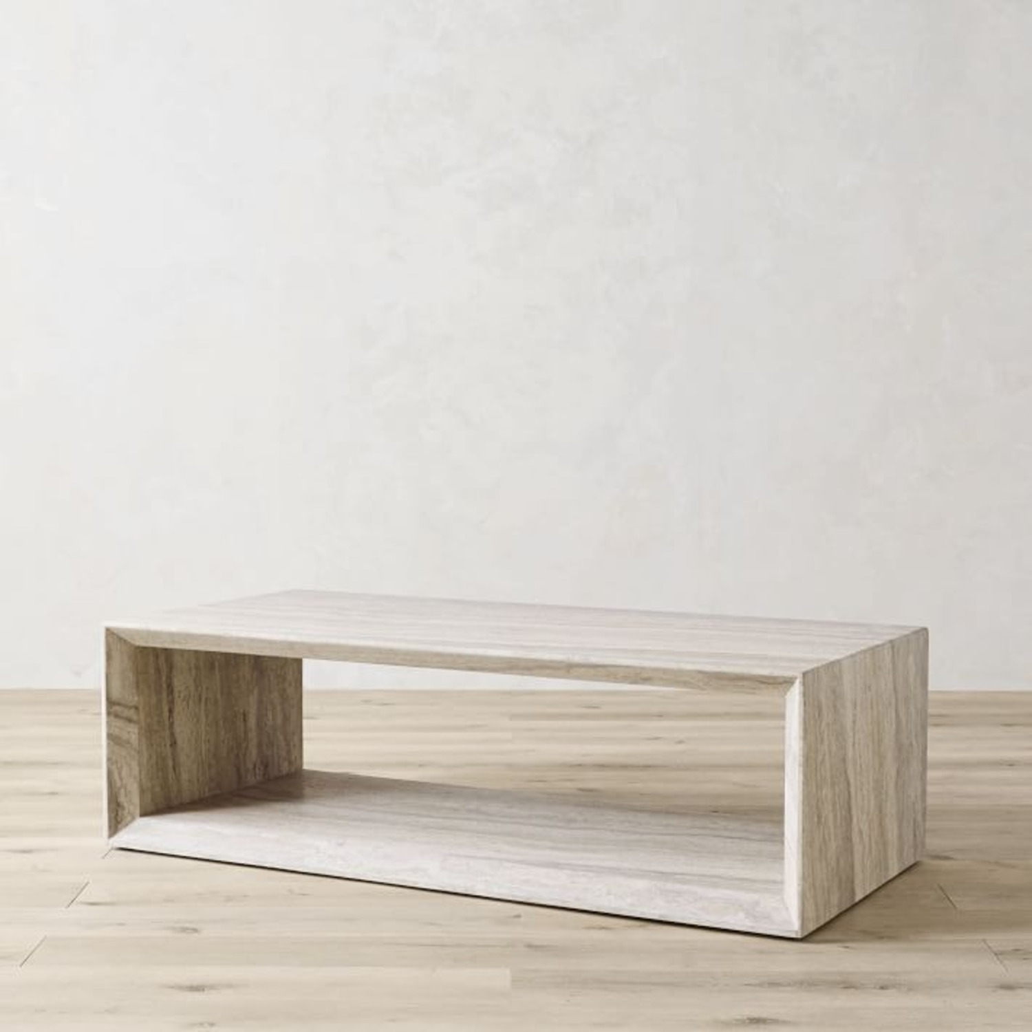 Williams Sonoma Pierre Travertine Coffee Table - image-3