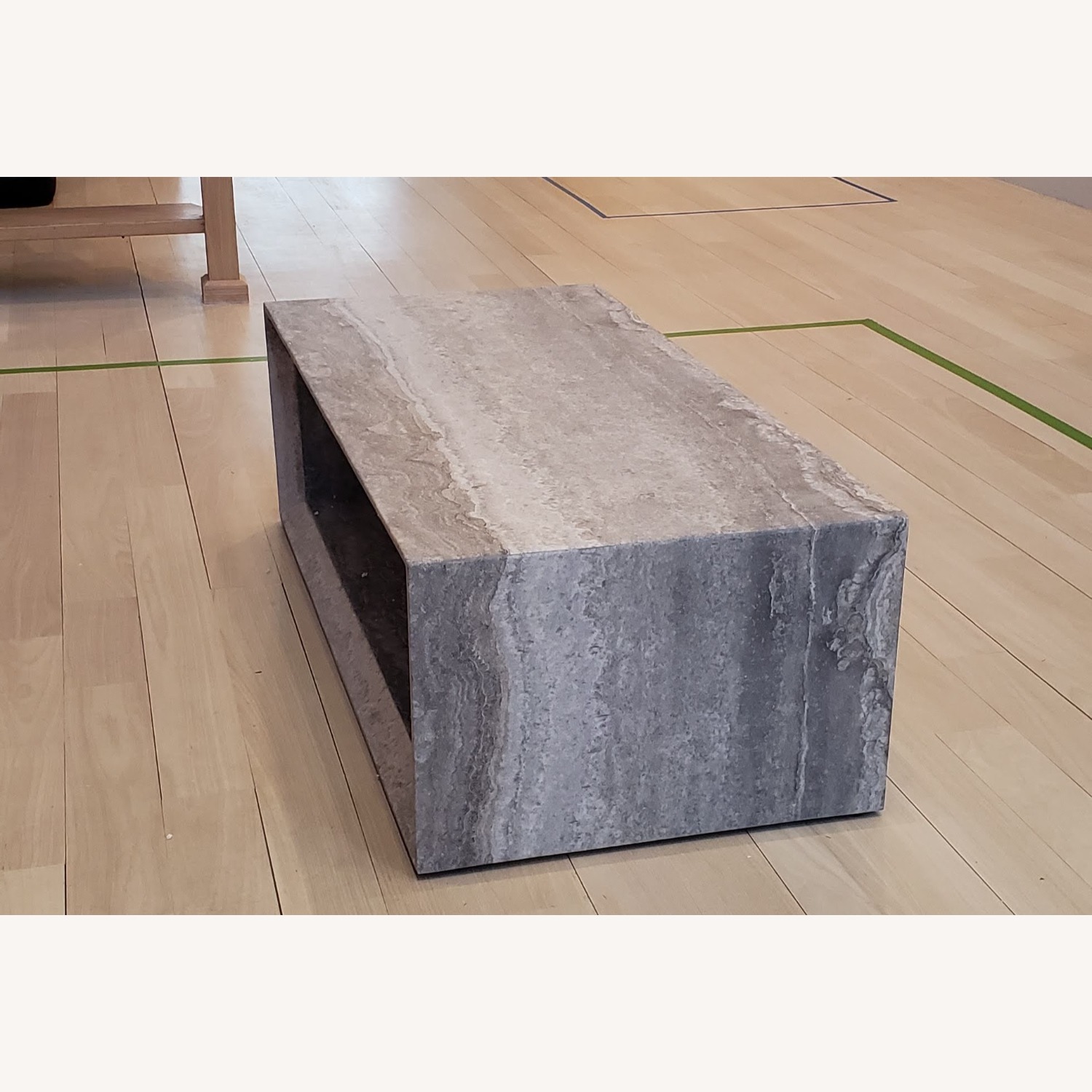 Williams Sonoma Pierre Travertine Coffee Table - image-2