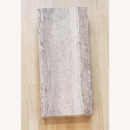 Used Williams Sonoma Pierre Travertine Coffee Table for sale on AptDeco