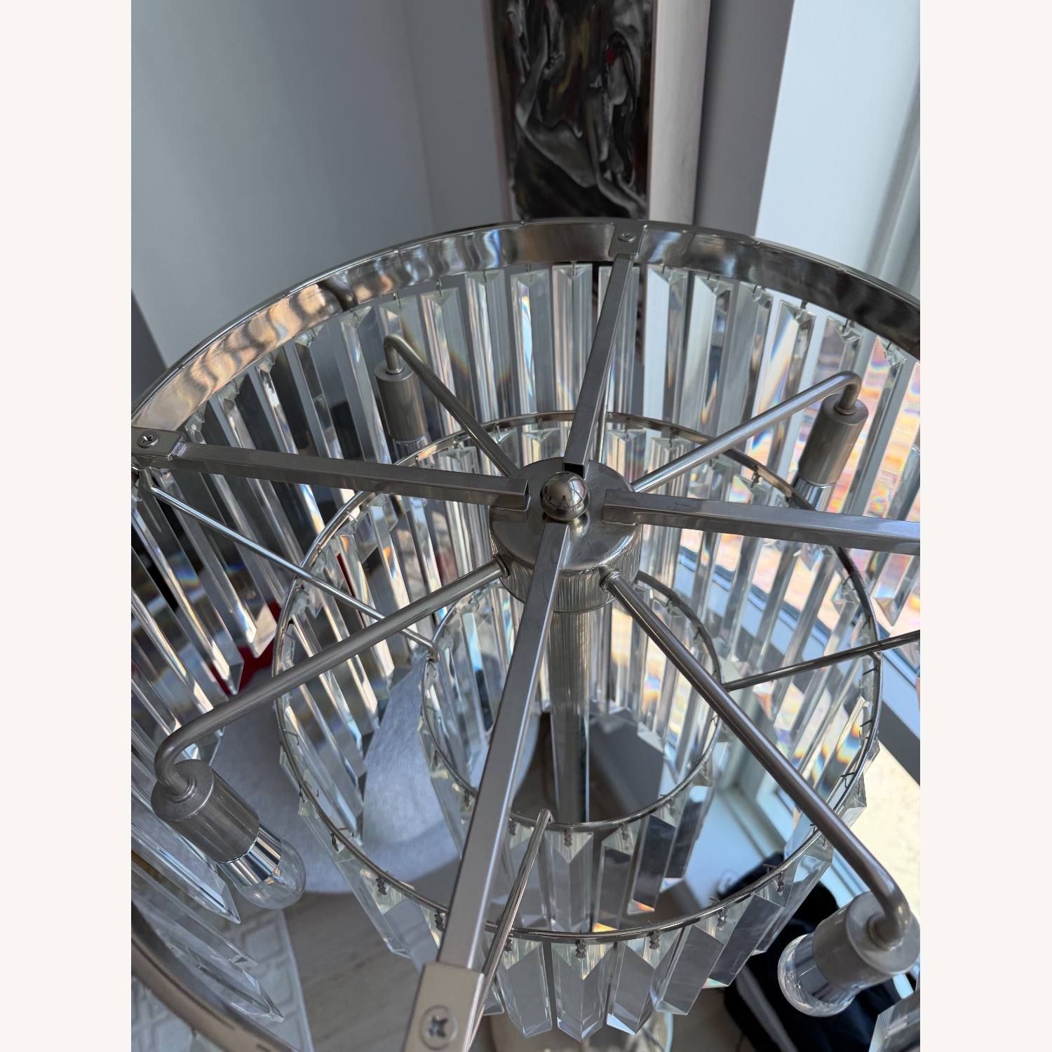 Z Gallerie Crystal Luxe Natural Glass Floor Lamp - image-3