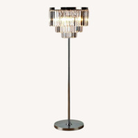 Z Gallerie Crystal Luxe Natural Glass Floor Lamp