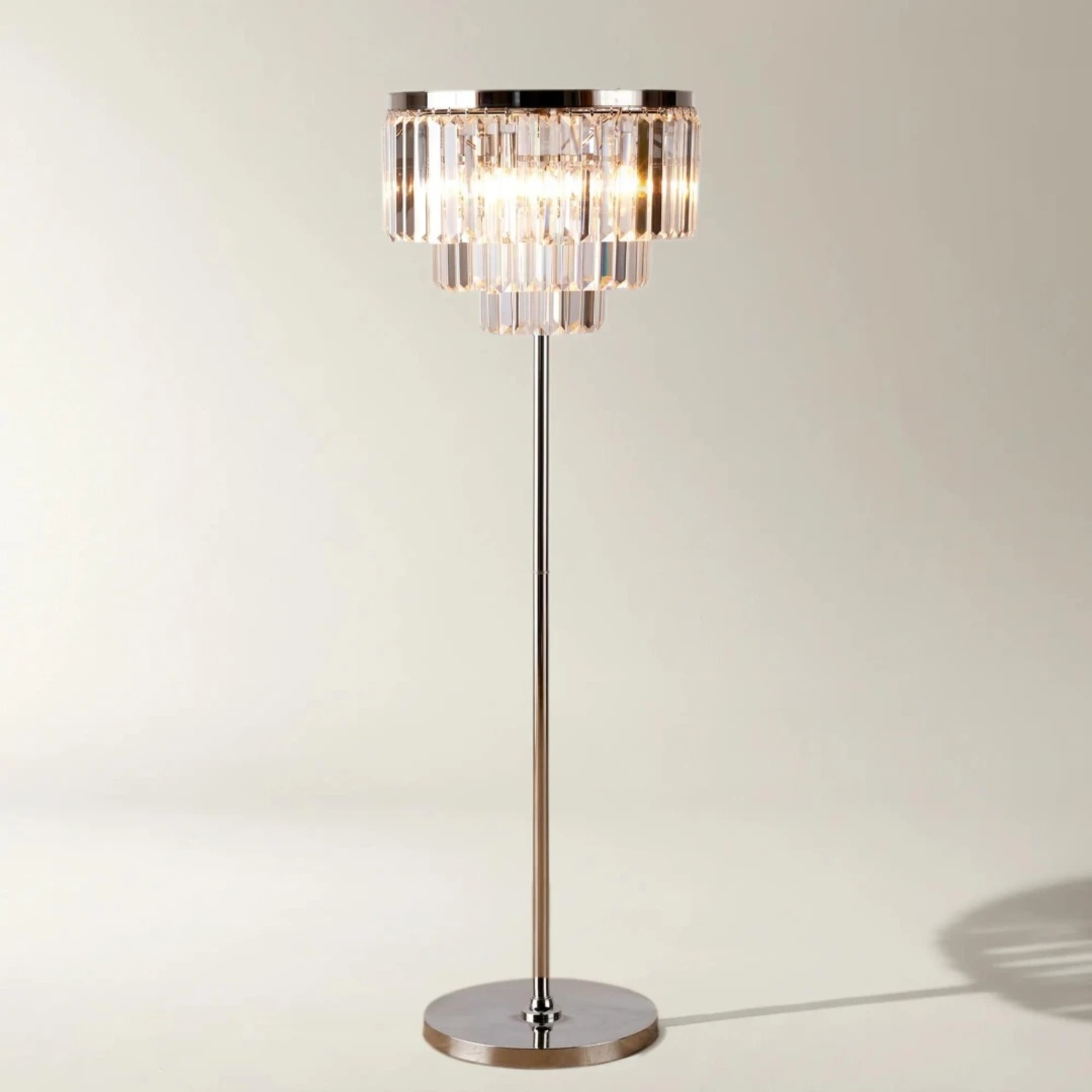 Z Gallerie Crystal Luxe Natural Glass Floor Lamp - image-5