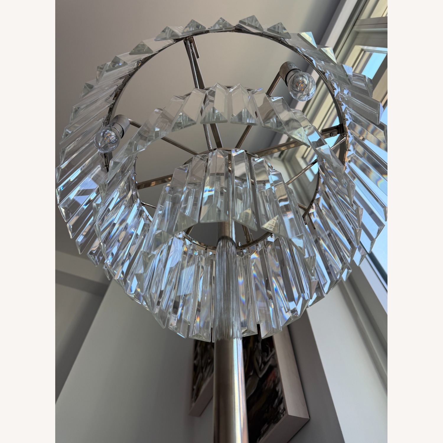 Z Gallerie Crystal Luxe Natural Glass Floor Lamp - image-2
