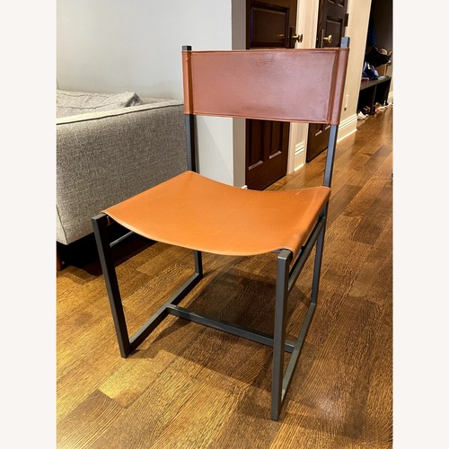 Used Williams Sonoma Navarro Leather Dining Chair for sale on AptDeco