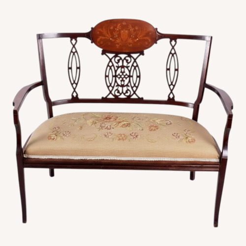 Used Edwardian Open-work Inlaid Bench for sale on AptDeco