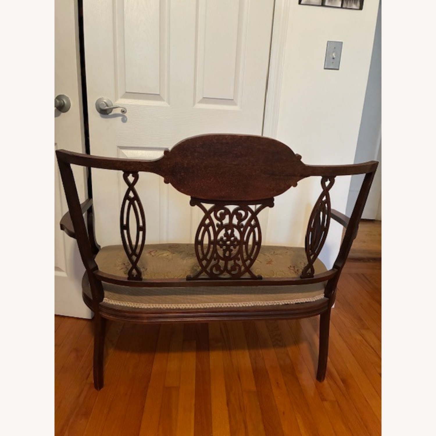 Edwardian Open-work Inlaid Bench - image-6