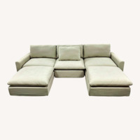 Burrow Russet 4-Piece Chaise Sectional W Ottoman