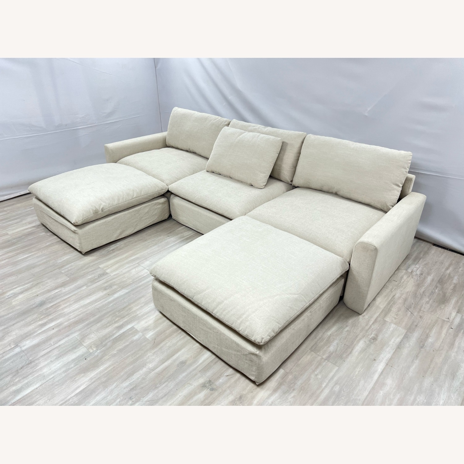Burrow Russet 4-Piece Chaise Sectional W Ottoman - image-2