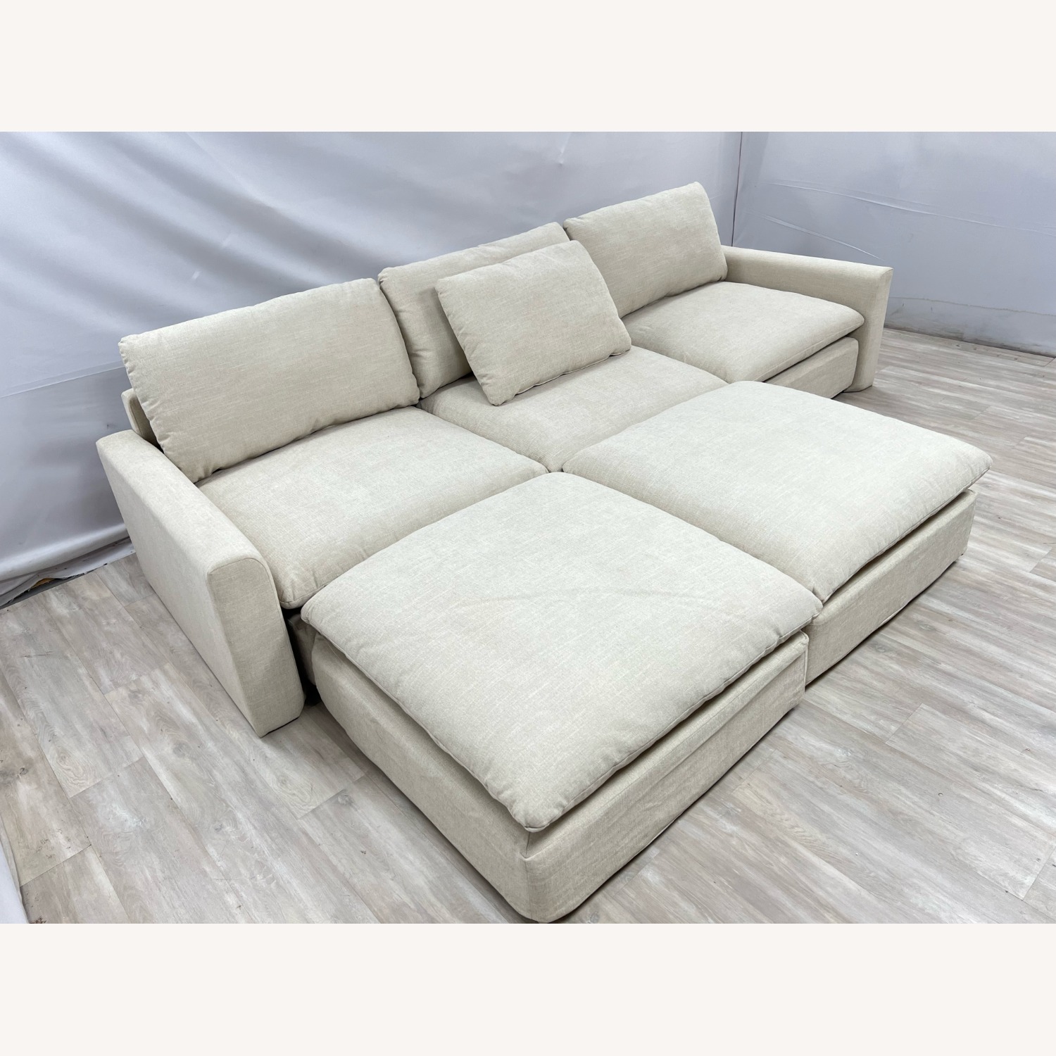 Burrow Russet 4-Piece Chaise Sectional W Ottoman - image-10