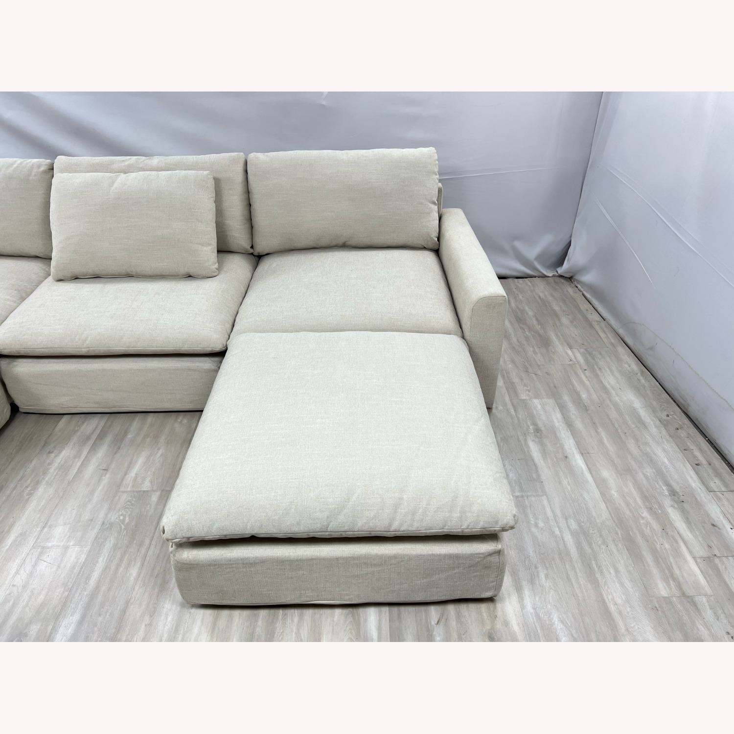 Burrow Russet 4-Piece Chaise Sectional W Ottoman - image-5