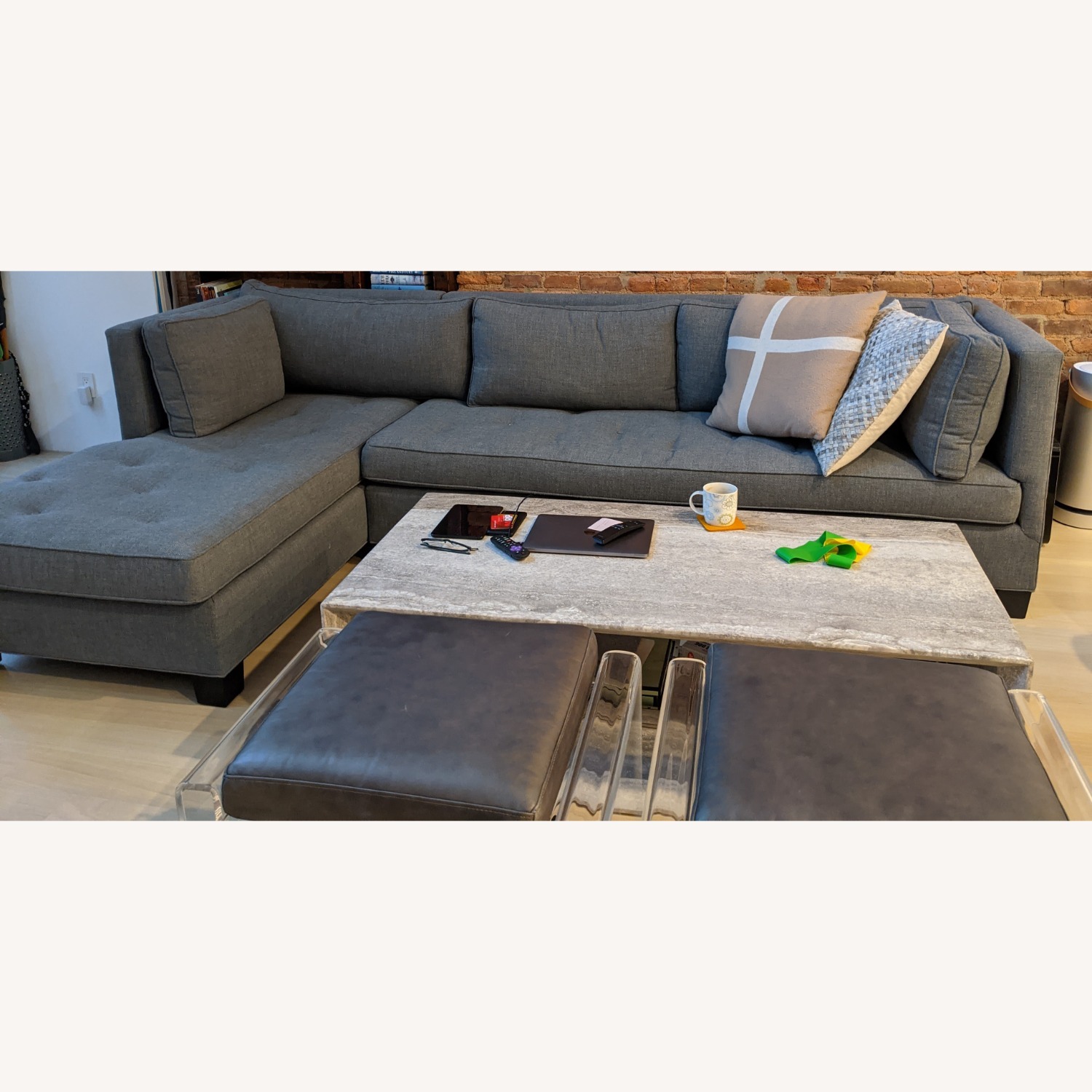 Williams Sonoma Wilshire Dark Gray 2 Piece Sectional - image-1