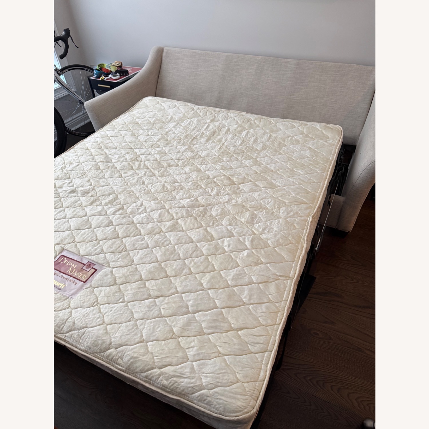 Bassett Carolina Natural Fabric Sleeper Sofa - image-4