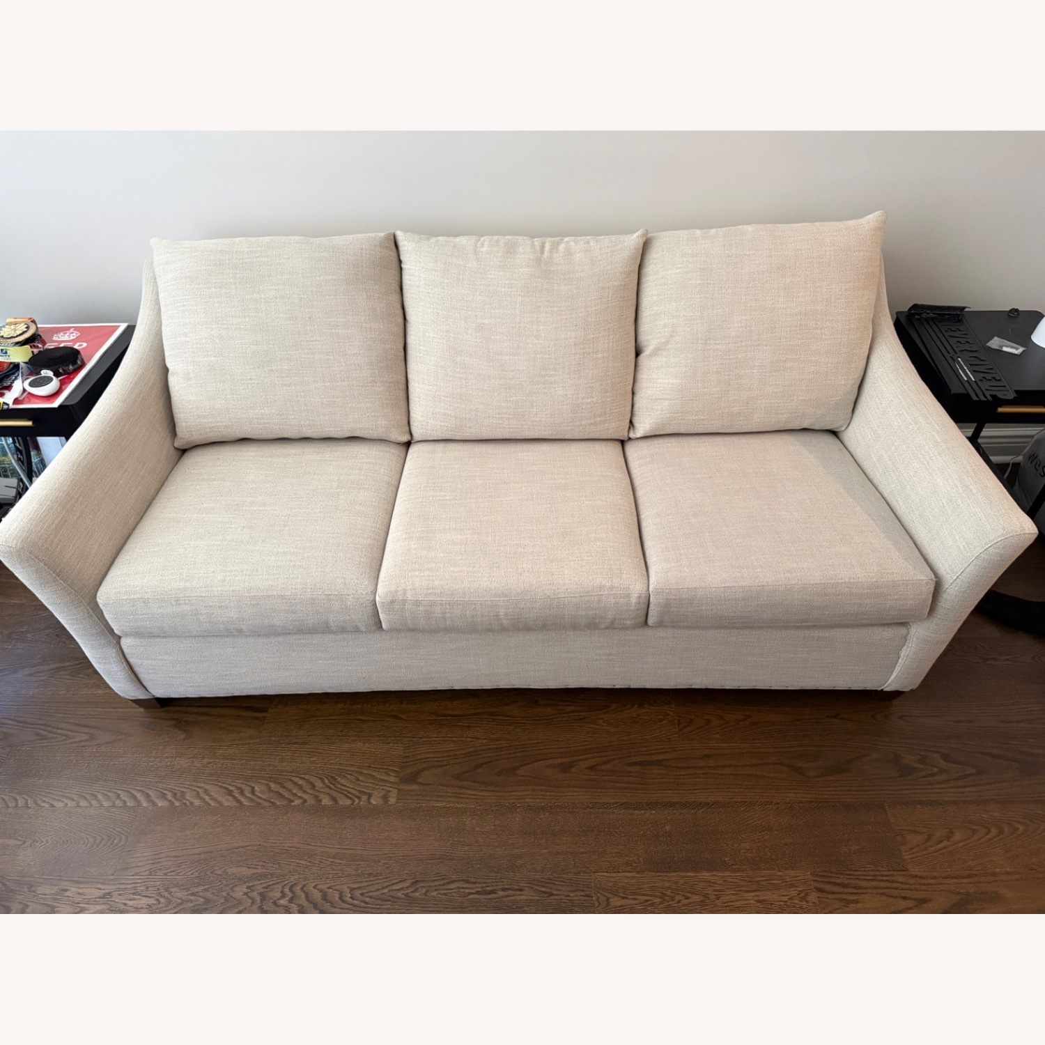 Bassett Carolina Natural Fabric Sleeper Sofa - image-6