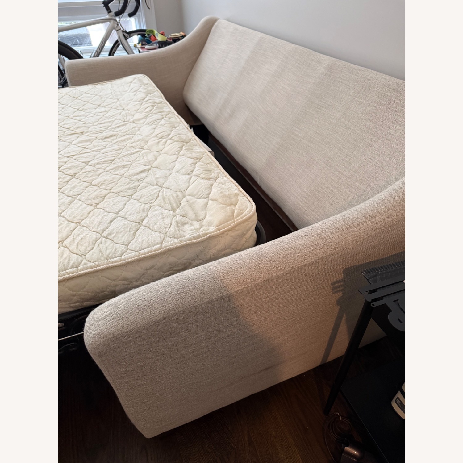 Bassett Carolina Natural Fabric Sleeper Sofa - image-1