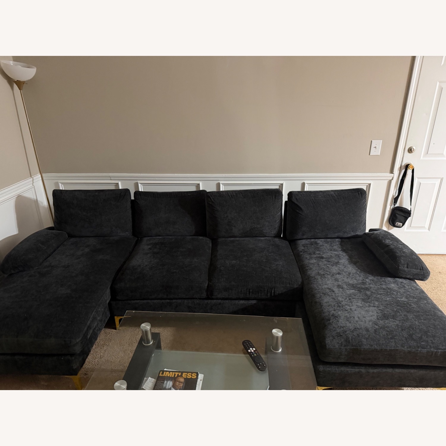 Wayfair Black Fabric 3+ Piece Sectional - image-4