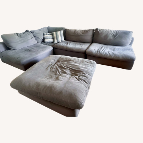 Used Jeromes Light Gray Fabric 3+ Piece Sectional for sale on AptDeco