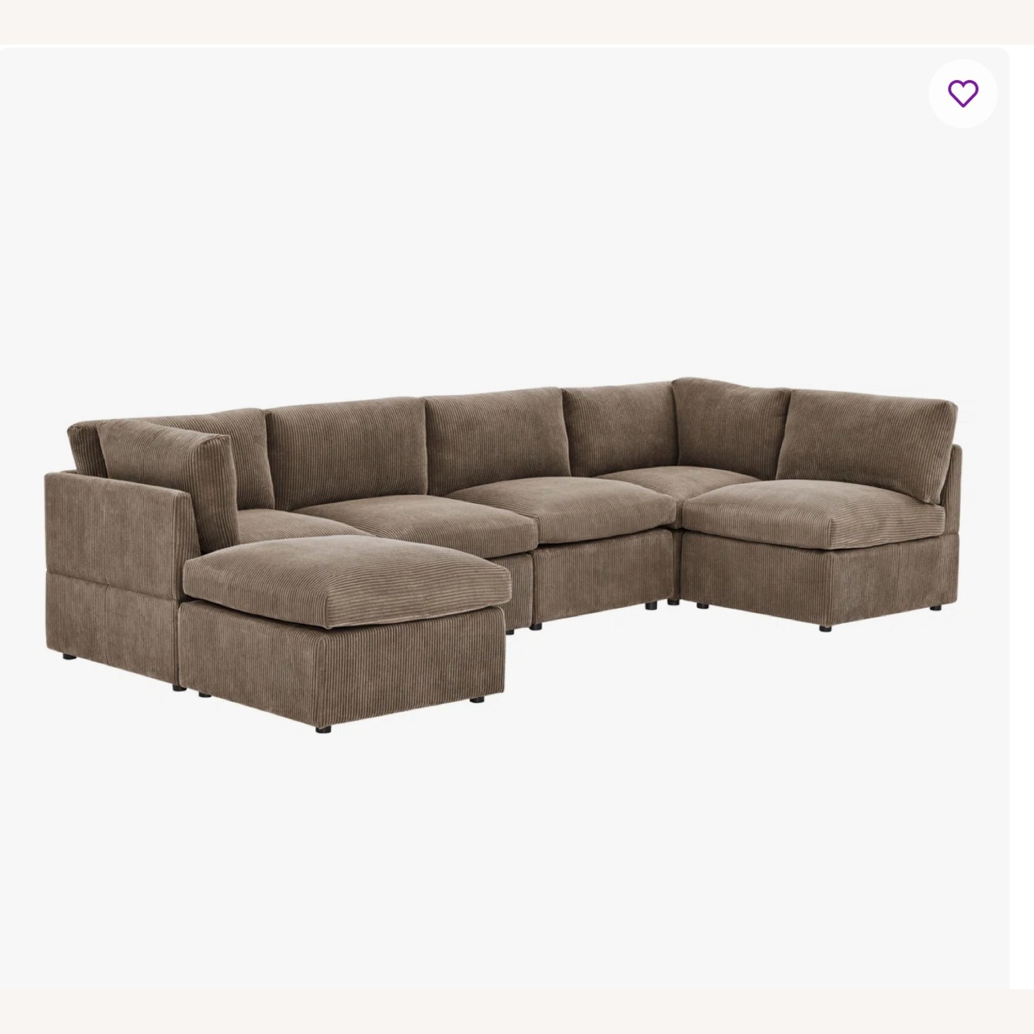Wayfair 98" Wide Symmetrical Modular Corner Sectional - image-3